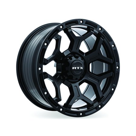 RTX Alloy Wheel, Goliath 17x9 6x139.7 ET0 CB106.1 Satin Black Milled Rivets 083110
